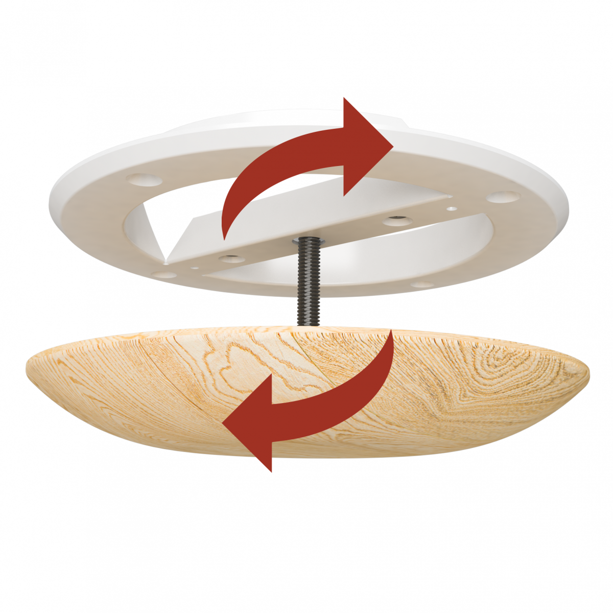 Анемостат ERA 15DW Pine c металлическим фланцем и деревянным обтекателем для бань и саун, сосна ,d150