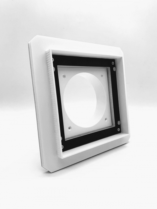 Теневой магнитный диффузор квадратный для потолков из гипсокартона 175х175/125 мм